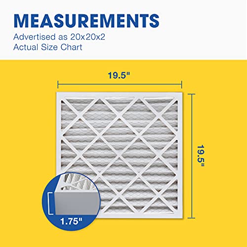 Aerostar 20x20x2 MERV 13 Pleated Air Filter, AC Furnace Air Filter, 6