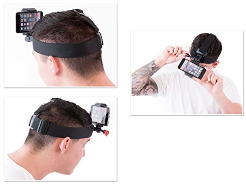 iPhone Head Mount Strap GoPro Style, Fits All Smartphones and GoPro Camera Models