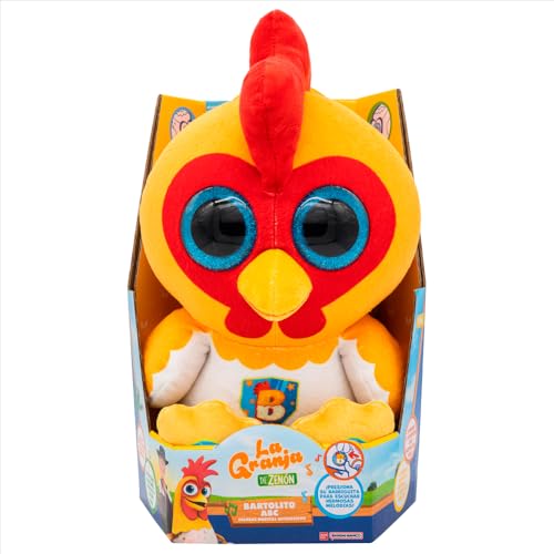 BANDAI Bartolito ABC Interactive Plush Toy, 30 cm, with Sounds, Music and Learning in English and Spanish, Includes 2 AA Batteries, Educational Toy for Kids (AR85870)