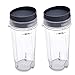 DSYJ 16 Ounce of Blender Cups & Replacement Parts Single Serve Cup Compatible with Ninja BL770 BL771 BL772 BL740 BL780 BL660 BL663 Professional Smoothie Blender | 2 Cups & 2 Cups Lid
