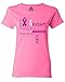 shop4ever Support Breast Cancer Awareness Women's T-Shirt Faith Fight Hope Tee Large Azalea Pink WS 17533