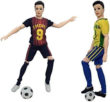 CYNDIE Male Footballer Dolls Clothes Doll Accessories Sports Socks + Pants+ Shirt for Ken Doll