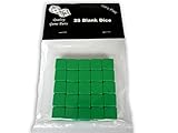 25 Blank Green Dice 16MM