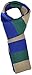 Simplicity Men / Women's Winter Long Rugby Knit Striped Scarf, Green Blue