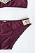 CUPSHE Women's Blooming Above Lace Halter Bikini Set Beach Swimwear,Deep Burgundy,Large