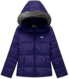 Wantdo Girl's Lightweight Down Jacket with Faux Fur Collar Hooded Puffer Winter Coat