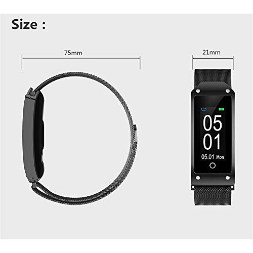 Sunward Sports Heart Rate/Sleep Monitor Fitness Tracker Smart Watch Wrist Band Bracelet, Pedometer Watch for Women and Men (Black) - Thumbnail 7