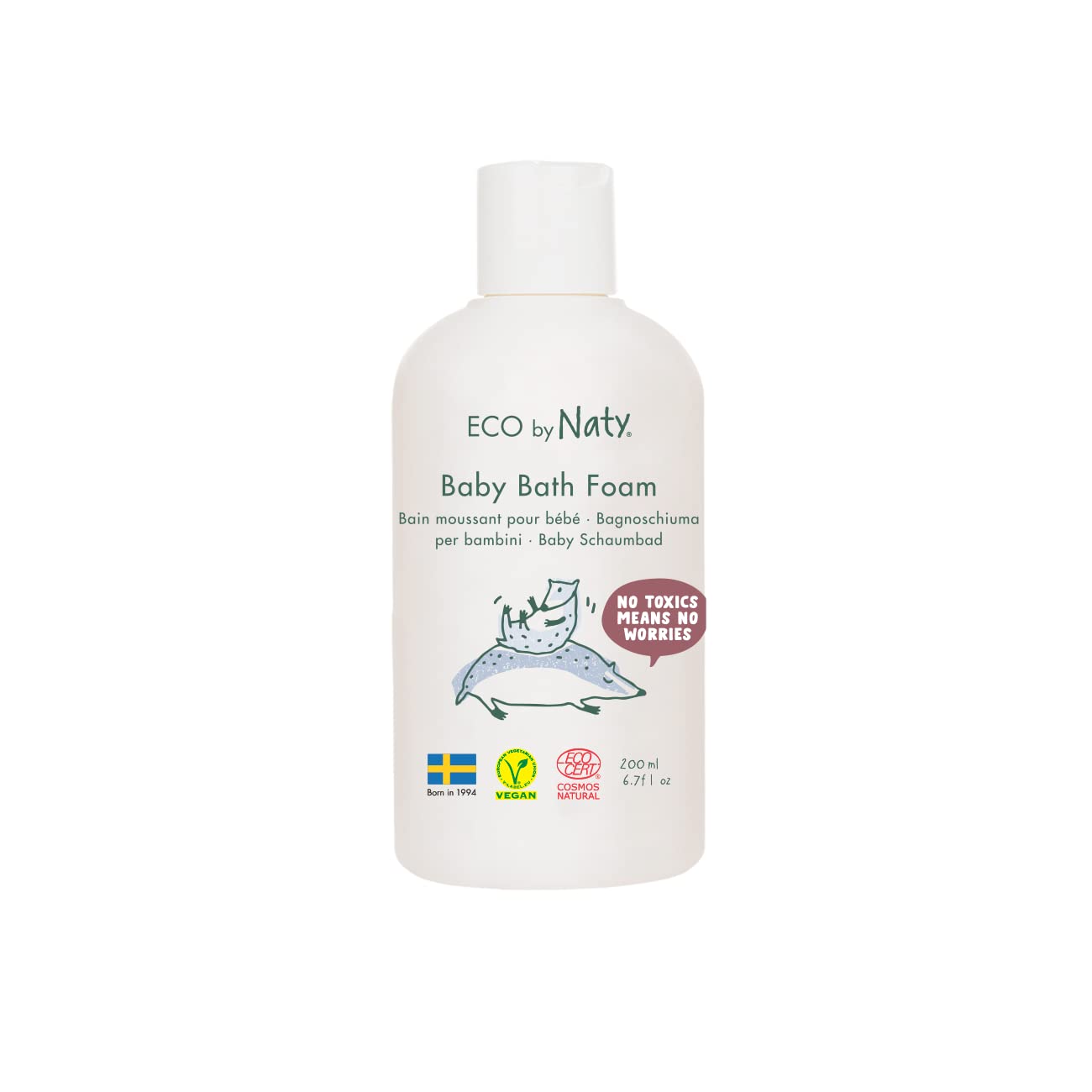 Naty Baby Foam Wash 200 ml bottle