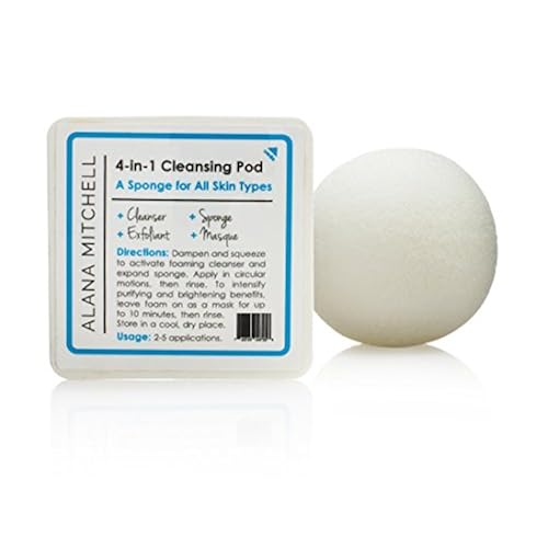4-in-1 Travel Facial Sponge, Cleanser, Mask and Exfoliant For All Skin Types By Alana Mitchell, Amazing All-Natural Cleansing Beauty Pods (2 Pack) Beauty & Personal Care, Tools & Accessories, Bags & Cases, Toiletry Kits