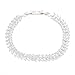 Woman Gift Bracelet, Fashion Women Girl Platinum Zircon Multi Leaves Bracelet Bracelet Jewelry Accessory for Birthday Valentine’s Day or Anniversary Giftsthumb 1