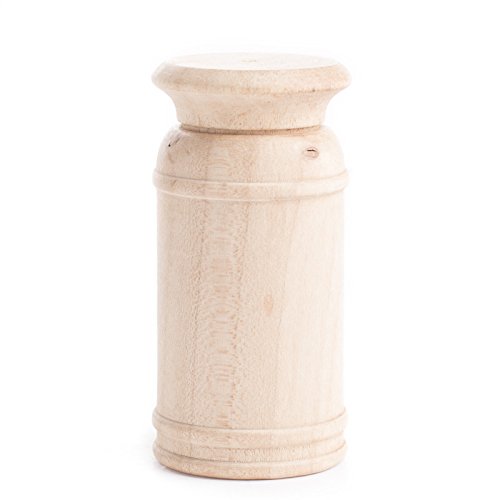 Package of 12 Unfinished Wood Miniature Milk Cans for Crafting, Creating and Embellishing