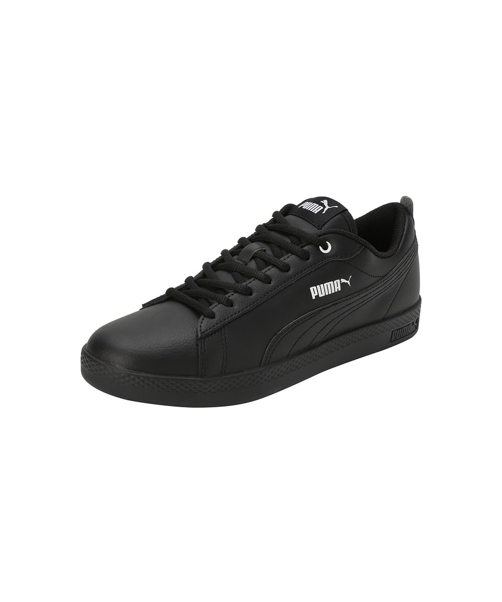 Puma Women Puma Smash Wns V2 L Sneakers, Puma Black-Puma Black, 5.5 UK