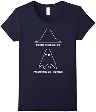 Womens Maths &amp; Statistics Shirt | Funny Ghost Tee Small Navy