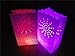 LANKER 24 Pack Luminary Bags - Sunburst Design Candle Bags - Flame Resistant Light Holder - Candleholders Decorations for Wedding, Halloween, Birthday, Party and Event Occasion - White (Sunburst)