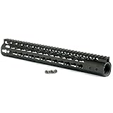 GVN Black Float NSR 15 Inch Handing One-piece Top Rail System KeyMod High Quality Lightest For AR-15 M4 M16 By GVN