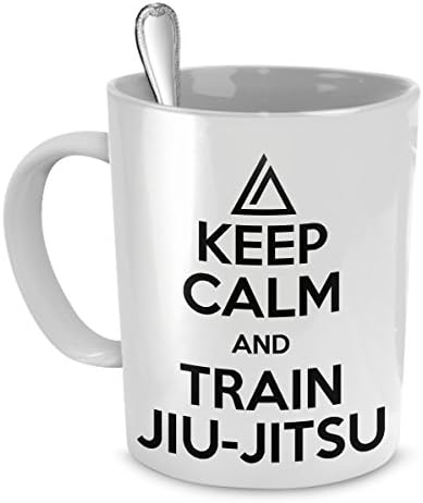 BJJ mug BJJ cup Keep Calm and Train Jiu-Jitsu mug BJJ gifts jiu jitsu cup jiu jitsu mug (15oz)