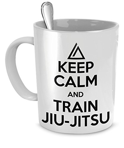 BJJ mug BJJ cup Keep Calm and Train Jiu-Jitsu mug BJJ gifts jiu jitsu cup jiu jitsu mug (15oz)