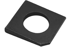 GB852 Square Tapered Washer, Black Zinc Plated Carbon Steel I-Beam Taper Shim Washer, Square Oblique Flat Spacer (M20*5pcs)