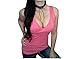 Kaylee_xo Sexy Women's Low-Cut V-Neck Summer Fitted Sleeveless Tank Top