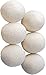 OxGord Chemical-Free Anti-Static Wool Dryer Balls for Laundry - Organic Reusable Natural Fabric Softener - 6-Pack