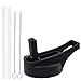 Flaskars Straw Lid for Wide Mouth Hydro Sport Water Bottle Flask with 2 Straws and Brushes