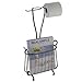 iDesign Axis Free Standing Toilet Paper Holder and Newspaper and Magazine Rack for Bathroom - Bronze