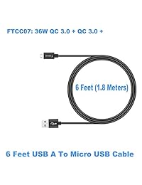 USB cargador de coche con dos puertos carga rápida 3.0 & 6 pies Cable Micro USB para HTC 10 U11 tornillo LG G6 G5 Samsung Galaxy S8 S8 Plus Note S7 Edge iPhone X 8 7 6S Plus iPad Pro Air2 Mini