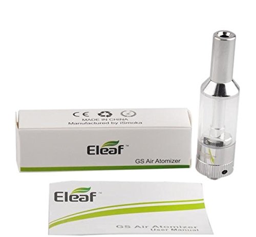 ELEAF GS AIR 1.5 Ohm Atomiser [Silver] - Precision Engineering for Flavourful Clouds, Smooth Draws Every Time, 510 Thread, Replacement Tank for iStick, iJust, TECC Series, No Nicotine