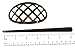Parcelona French Criss Cross Pattern Tortoise Shell Brown Cellulose Acetate Made in France Chignon Bun Cover Ponytail Holder Hair Slider Pin Thru Updo with Stick for Women and Girls