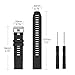 MoKo Band Compatible with Garmin Fenix 7S/Fenix 6S/Fenix 6S Pro/Fenix 5S/Fenix 5S Plus(NOT FIT Fenix 5 5X), Soft Silicone Replacement Watch Band Strap, Black