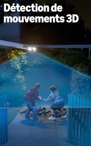 Caméra Floodlight Pro (Floodlight Cam Pro, nouvelle génération) | Caméra de surveillance extérieure | Retinal 4K, Zoom 10x, 2000 lumens | Essai gratuit de 30 jours de l'abonnement Ring