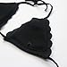 OMKAGI Women Swimwear Bikini Sets Padded Lacework 2 Pieces Swimsuits (L, Black)