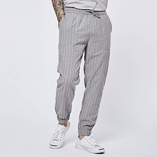 ZhixiaYS-Summer-Men-Casual-Harem-Pants-Linen-Stripe-Loose-Pants-Jogger-Pants-Fitness-Trousers