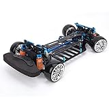 Tbest RC Car Frame, RC Wheelbase Frame Carbon Fiber Metal Car Chassis Beam 1:10 Drift Racing Car Frame Kit RC Chassis Bumper Fit for TT01/TT01E 1/10 RC Car Model