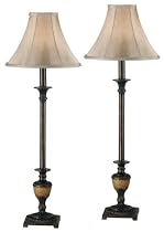 Kenroy Home 30944 Emily Buffet Lamp, 2 Pack, Crackle Bronze