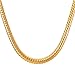 SWOPAN 18K Gold Plated 5MM-9MM Wide Curb Cuban/Figaro/Snake Chain Link Necklace for Pendant Men Women Hip Hop Fashion Jewelry with 18K Stamp, 18
