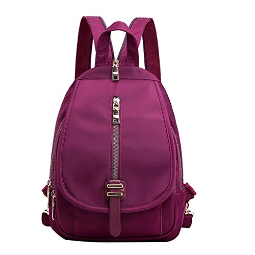 Excursion Sports Large Capacity Zipper Backpack for Women, Girls Solid Color Waterproof Student Shoulder Bag, Lightweight Street Travel Camping Satchel Schoolbag Daypacks