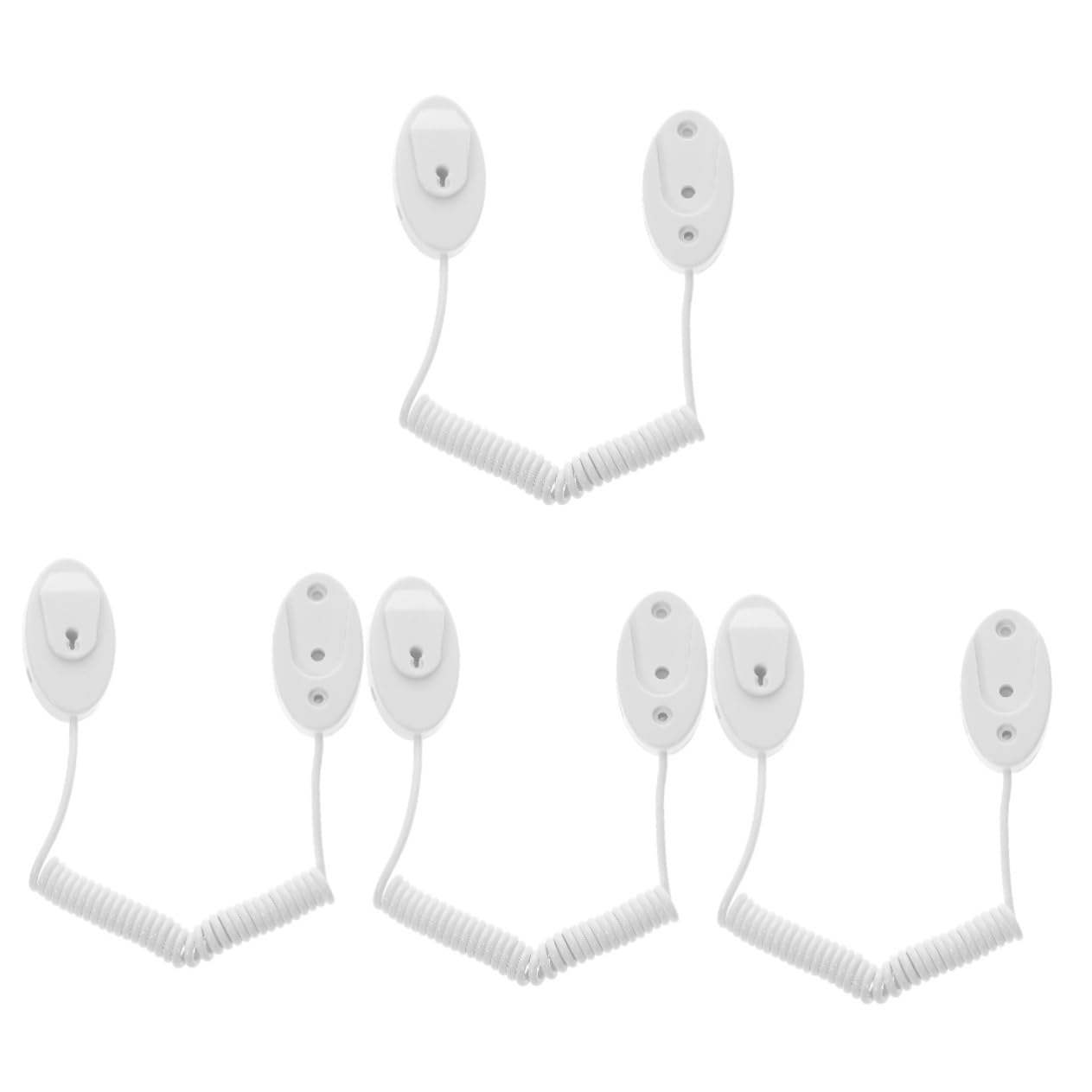 Milisten Retractable Remote Control Tether with Wall Mounted Holder and Coiled Security Cable for Tv Remote Anti-Loss Use in Home Hotel School Restaurant