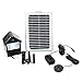 Sunnydaze 5W Solar Powered Water Pump and Panel Kit with Battery Pack and LED Light, 56-Inch Lift, Use for Outdoor Fountain, Bird Bath, or Pond