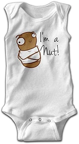 UYTGYUHIOJ Baby Sleeveless Bodysuits Nut Unisex Cute Lap Shoulder Onesies