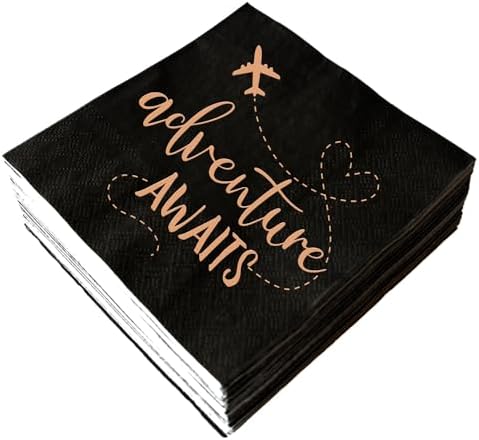 Black Glitter "Adventure Awaits" Banner - Graduation, Retirement, Bon Voyage Party Decor - View #7