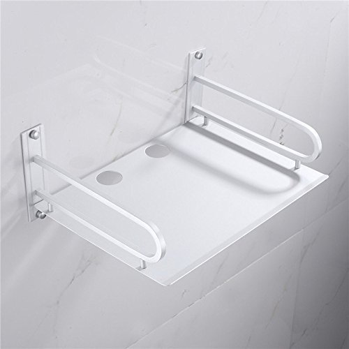 Aimyoo Alumimum Alloy Wall Mount Shelf Bracket / Holder / Stand for TV Box, Apple TV, Roku 3/ 2, WiFi Router, Set Top Box, Mini PC, TV accessories (Silver Large) - Thumbnail 3