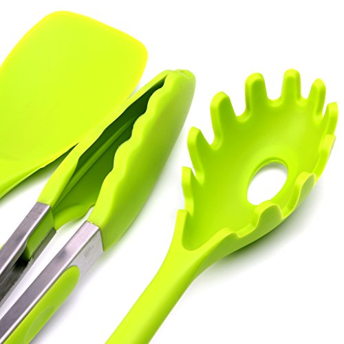 10Pcs Heat Resitant Non-stick Silicone Kitchen Utensils Set Cooking Bake Tool (Black)