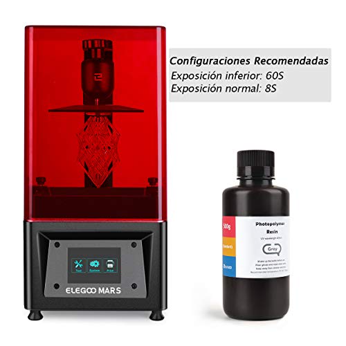 ELEGOO-LCD-UV-405nm-ABS-Like-3D-Resina-Rpida-para-LCD-Impresora-3D-500g-Fotopolmero-Resina-Gris