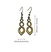 CHOP MALL® Vintage Circle Spinal Hollow Bronze Copper Drop Earrings For Women Lady(1 Pair)
