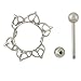 Maggie 1 Pair Chic Surgical Steel Sunflower Nipple Bar Ring Shield Barbell Body Jewelry