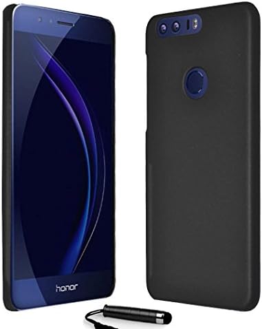 Huawei Honor 8 Armour Hybrid Hard Clip On Shell Case Cover + Screen Protector + Stylus (Black)