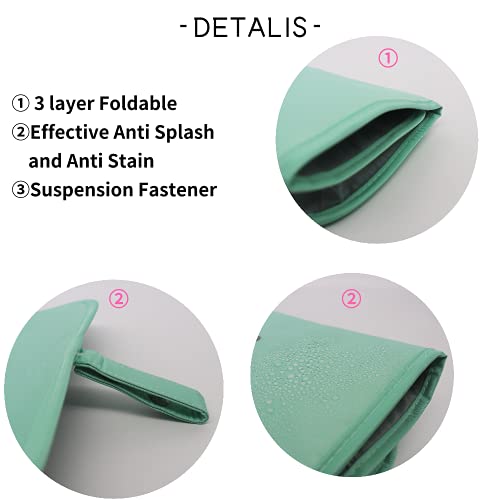 OSTKAKA Nylon Makeup Bag for Women， Small Travel Cosmetic Bag Makeup Pouch ，Zipper Toiletries Bag for Women (Green)