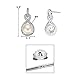 EleQueen 925 Sterling Silver CZ AAA Button Cream Freshwater Cultured Pearl Infinity Bridal Jewelry
