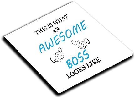 Awesome Boss Funny Printed Mug Coaster dad Boyfriend Uncle Manager Mens Gift Set